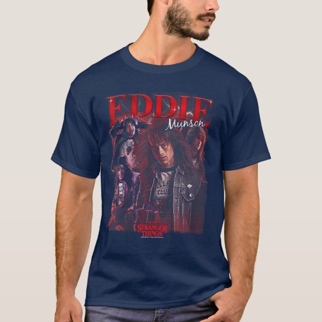Womens Strangerhings Eddie Boyfriend Officially Li T-Shirt (Front)