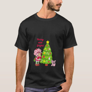 Womens Strawberry Shortcake Merry And Bright Chris T-Shirt