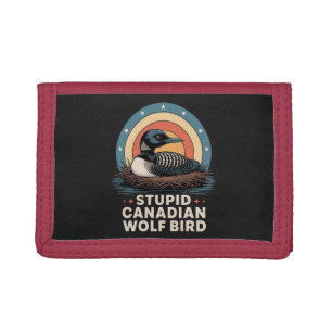 women's stupid canadian tri-fold wallet