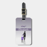 Womens Stylish Personalized Silhouette Luggage Tag at Zazzle