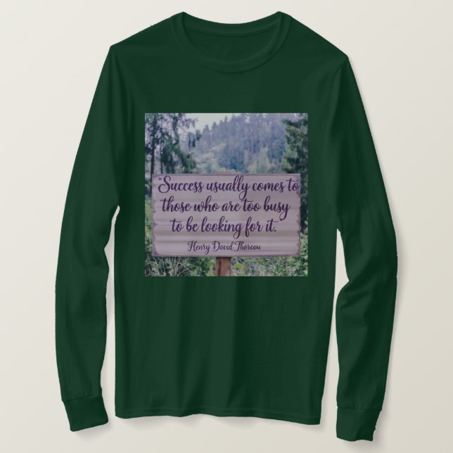 Womens Success Thoreau Quote T-Shirt   (Design Front)