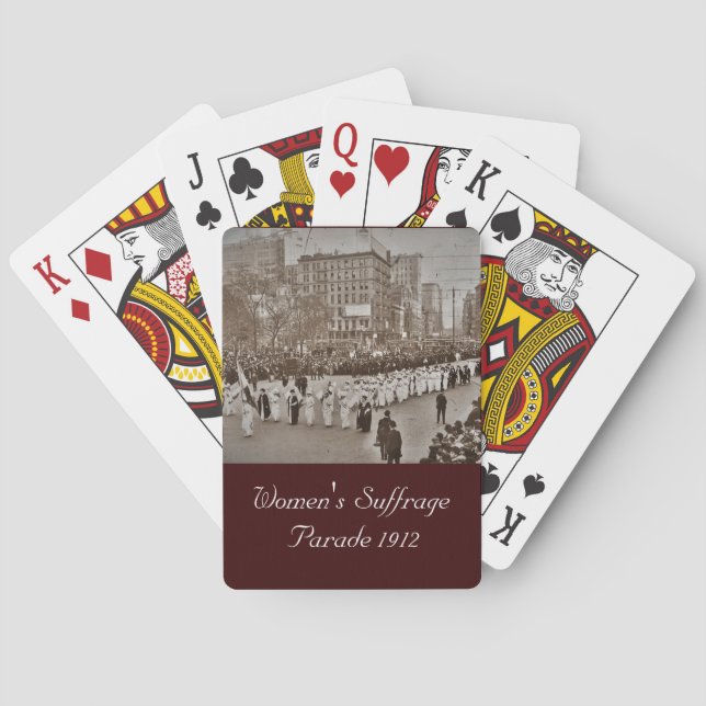 Women's Suffrage Parade 1912 Poker Cards (Back)