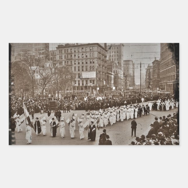 Women's Suffrage Parade 1912 Rectangular Sticker (Front)