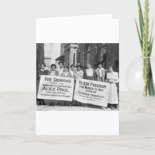 Womens Suffrage Pickets 1917 Card