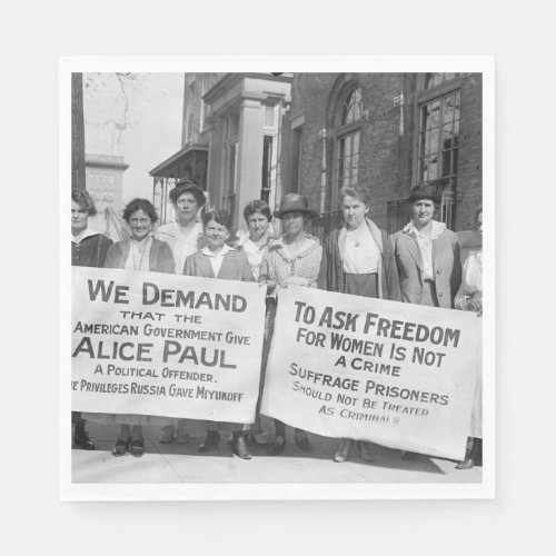 Womens Suffrage Pickets 1917 Napkins