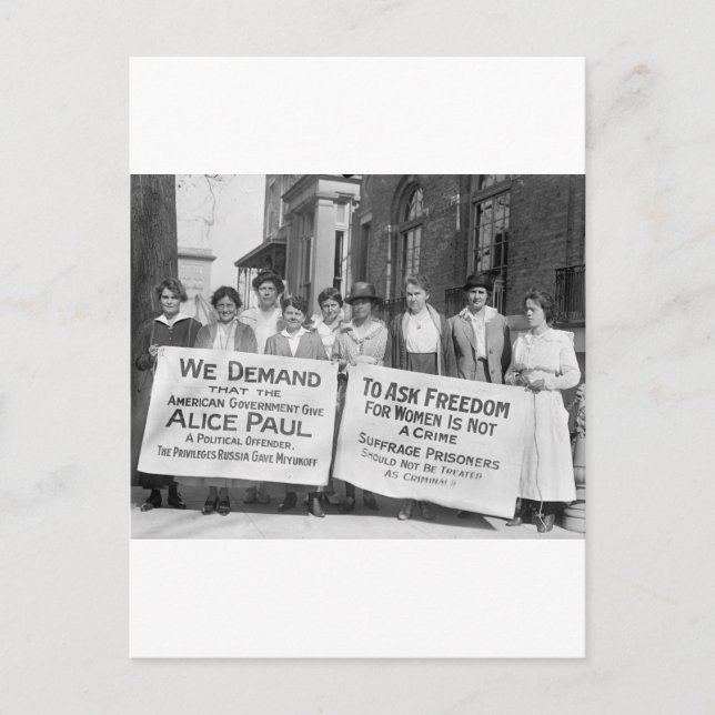 Women's Suffrage Pickets, 1917 Postcard (Front)