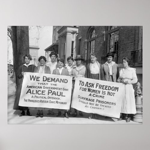 Womens Suffrage Pickets 1917 Poster