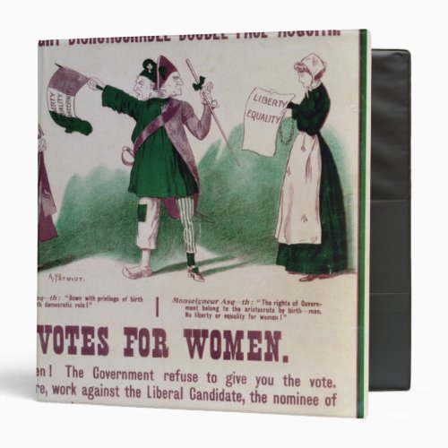 Womens Suffrage Poster 3 Ring Binder