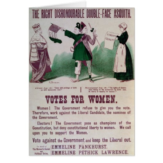 Women's Suffrage Poster Cards (Front)
