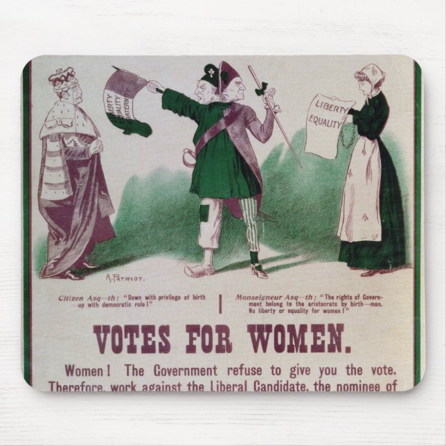 Women's Suffrage Poster Mouse Pad (Front)