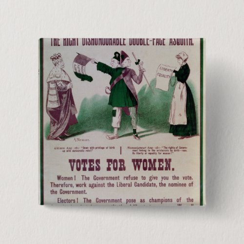 Womens Suffrage Poster Pinback Button