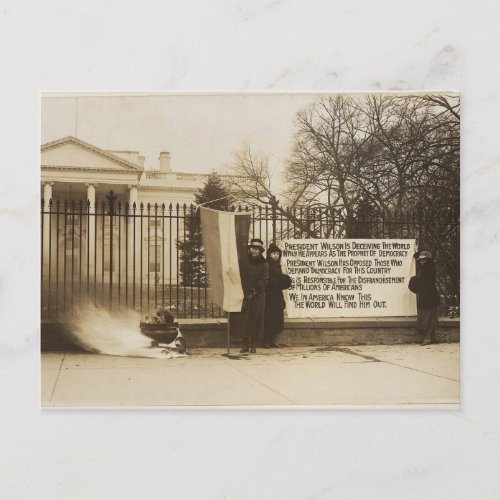 Womens Suffragette Bonfire in Washington DC Postcard