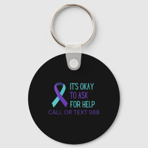Womens Suicide Prevention 988 Hotline Shirt 988 Su Keychain