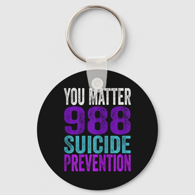 Womens Suicide You 988 Suicide Preve  Keychain (Front)