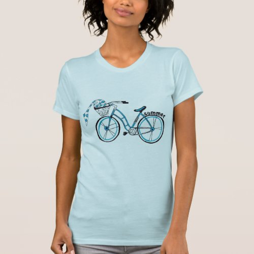 Womens Summer Bike to The Beach T_Shirt