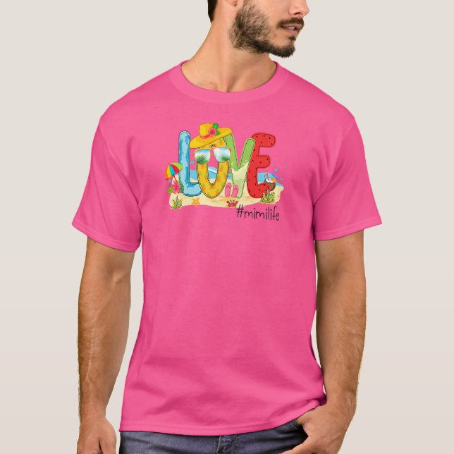 Womens Summer Love Mimilife Mimi Love Beach Vacati T-Shirt (Front)