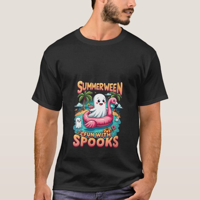 Womens Summerween Fun With Spooks Summer Vacation  T-Shirt (Front)