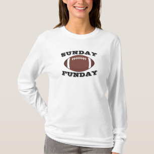 Womens Sunday Funday Football Pun Long Sleeve T-Shirt