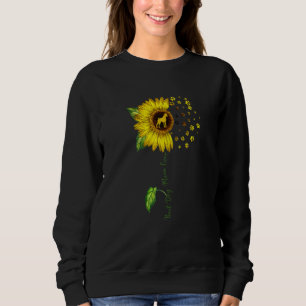 Womens Sunflower Best Dog Mom Ever  Boxer Dog Sweatshirt