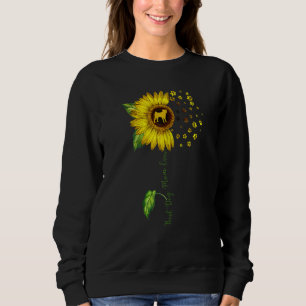 Womens Sunflower Best Dog Mom Ever  Pug Dog Sweatshirt