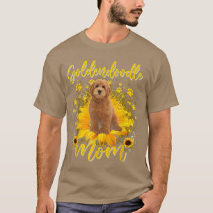 Womens Sunflower Goldendoodle Mom Dog Lover Mother T-Shirt