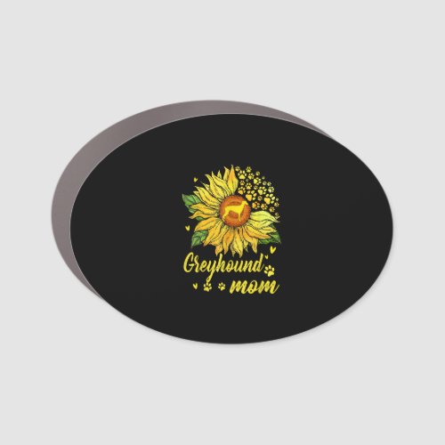 Womens Sunflower Greyhound Mom Dog Lover Gift Car Magnet