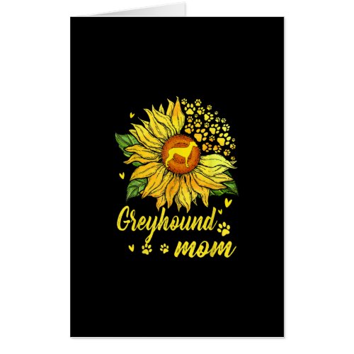 Womens Sunflower Greyhound Mom Dog Lover Gift Card