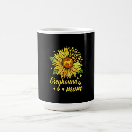 Womens Sunflower Greyhound Mom Dog Lover Gift Coffee Mug