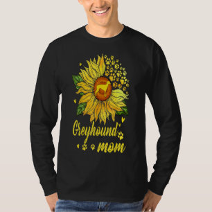 Womens Sunflower Greyhound Mom Dog Lover Gift T-Shirt