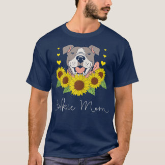 Womens Sunflower Yorkie Mom Dog Pet Parent Cute Gr T-Shirt
