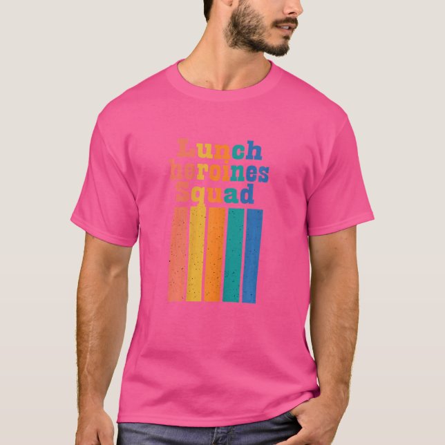 Womens Sunset Retro Team Lunch Heroines Squad Offi T-Shirt (Front)