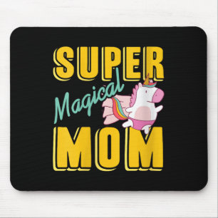 Womens Super Magical Mom Rainbow Unicorn Hero Wer Mouse Pad