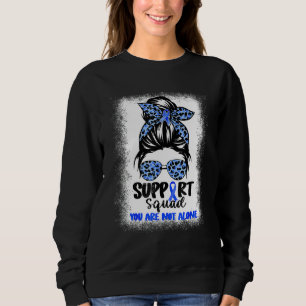 Womens Support Squad Diabets Awareness Leopard Sweatshirt