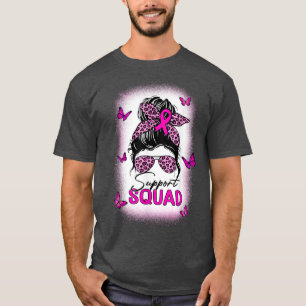 Womens Support Squad Pink Warrior Breast Cancer Aw T-Shirt