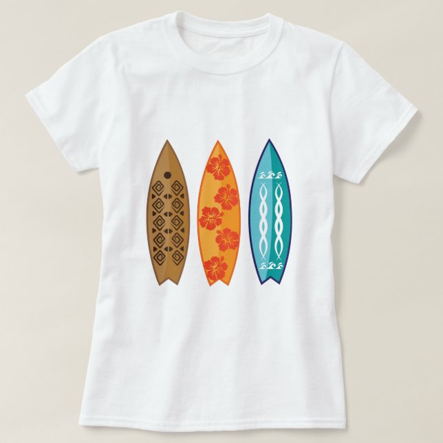  Women's Surfboards T-Shirt (Design Front)