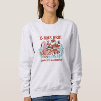 Womens Sweatshirt Bro Santa: Funny Christmas Jumpe