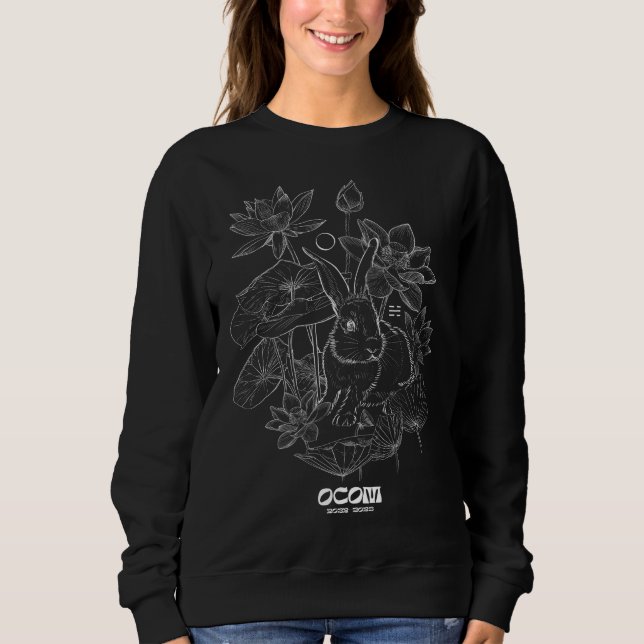 Women's Sweatshirt No Hoodie Black (Front)