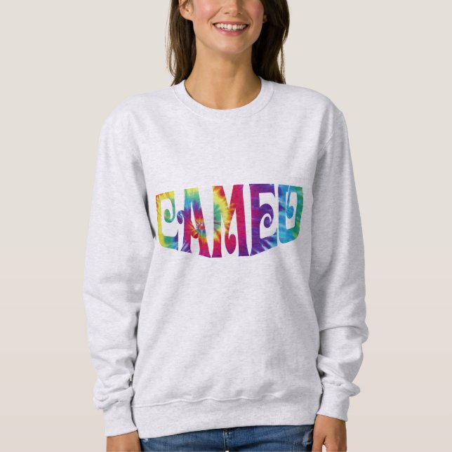 Women's Sweatshirt with Tie-Dye Cameo Logo (Front)