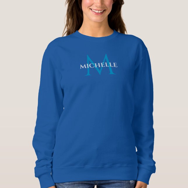 Women's Sweatshirts Name Monogram Trendy Template (Front)