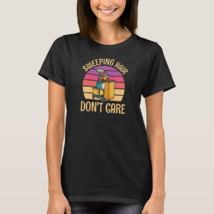 Womens Sweeping Hair Don't Care Quote For A Schoo T-Shirt