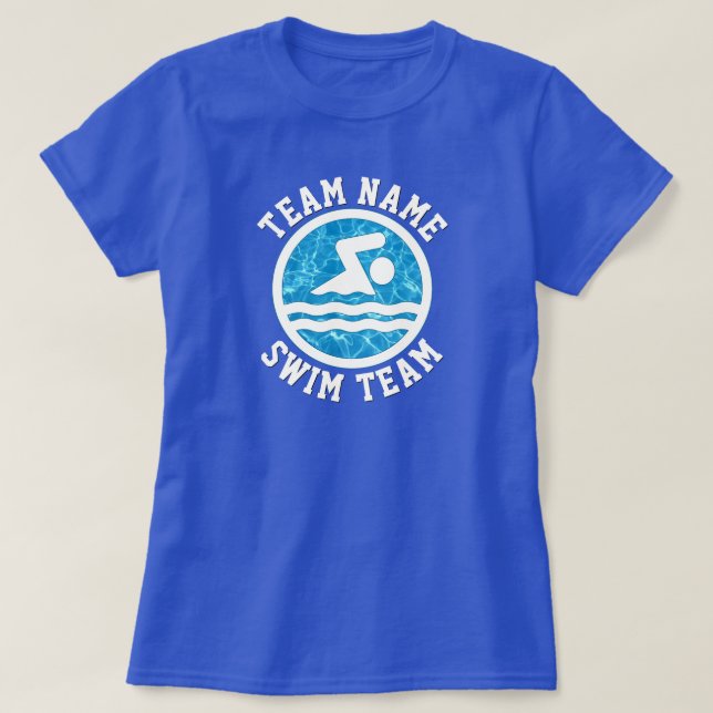 Women's Swimming & Diving Custom Swim Team Name T-Shirt (Design Front)