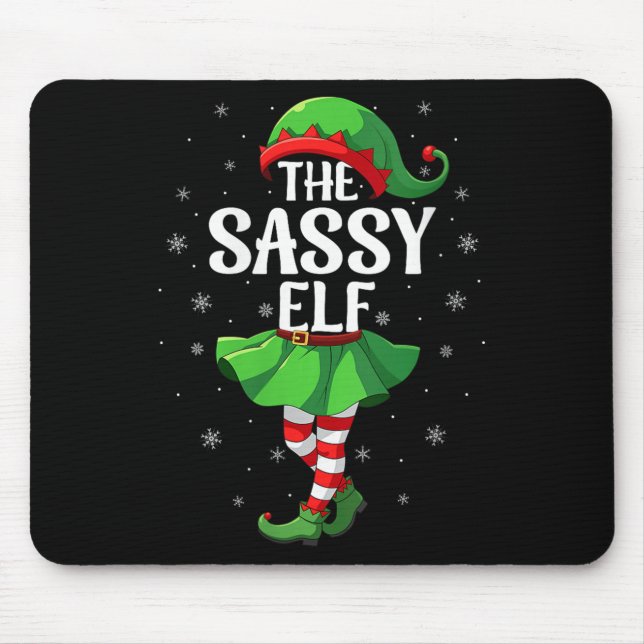 Womens Sy Elf Christmas Girls Women Elf Squad Xmas Mouse Pad (Front)