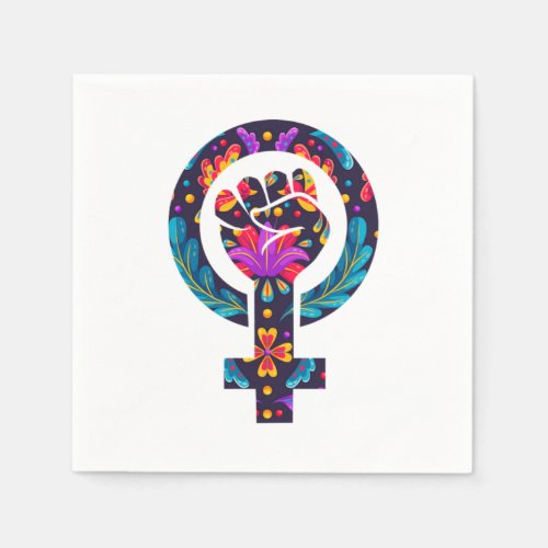 Womens Symbol Feminist Feminism Girl Power Empower Napkins