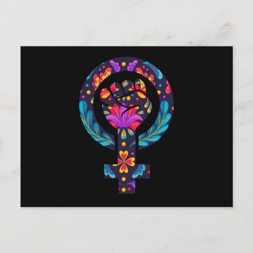 Womens Symbol Feminist Feminism Girl Power Empower Postcard