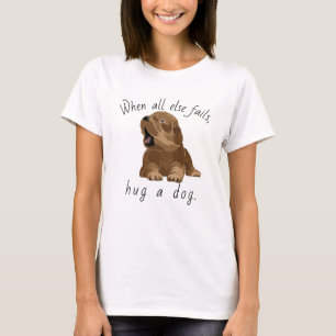 Women's T-Shirt Dog Hug a Dog! Furry Puppy