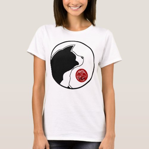 Womens T_shirt featuring MARS logo head  disc