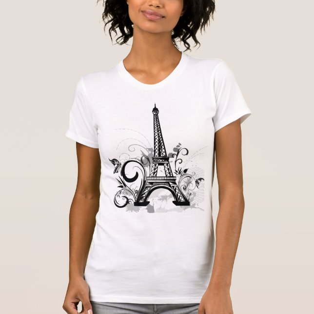 Women's T-Shirt featuring the Eiffel Tower (Front)