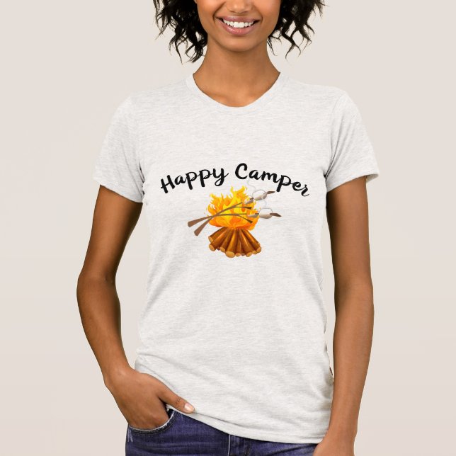 Women's T-Shirt-Happy Camper T-Shirt (Front)