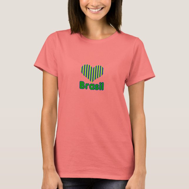 Women's T-shirt I love Brazil (Front)