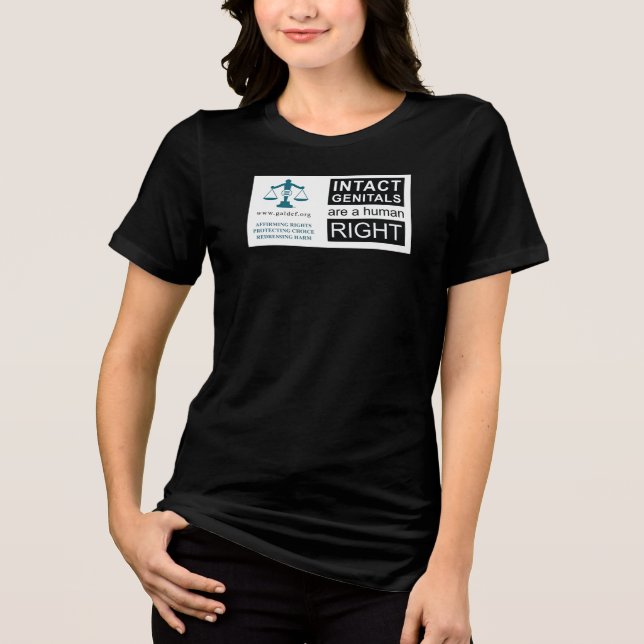 Women's T-shirt - Intact Genitals Tri-Blend Shirt (Front)
